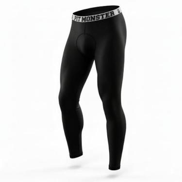 Imagem de Calça Térmica Segunda Pele Esportivo Masculino Proteção UV50 Microfibr