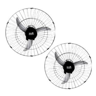 Imagem de Kit 2 Ventiladores Parede Tufão Sprint 60cm M3 Bivolt - Lorensid