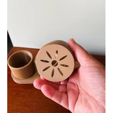 Imagem de Trio de Cachepôs para Suculentas com Bandeja e Letreiro Home  Decoraçã