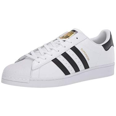 Imagem de adidas Originals Calçados Masculinos Superstar, Branco/preto/dourado metálico, 9.5