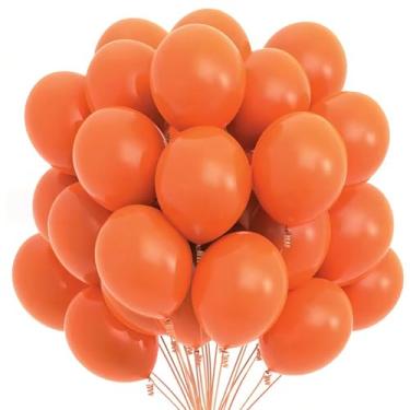 Imagem de Pacote com 20 balões de látex laranja de 30 cm para aniversário, casamento, chá de bebê, formatura, revelação de gênero de noivado, aniversário, Natal, decorações de festas de fim de ano