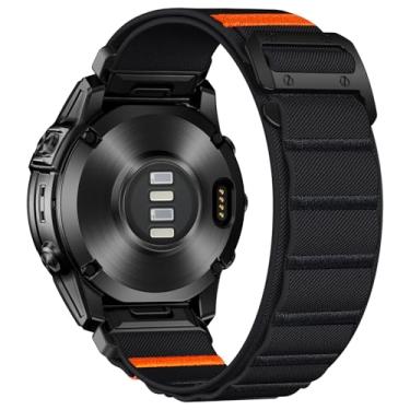 Imagem de Bandletic Pulseira esportiva macia compatível com Garmin Fenix 5x - 26 mm com gancho G para Fenix 8 51 mm/7X 6X Pro/5X Plus/Instinct 2X Solar/Enduro/Quatix/Tactix/Epix Pro2/D2 Bravo/Descent