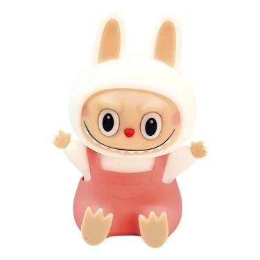 Imagem de Luminária Labubu Abajur Silicone Rgb Recarregável Rosa