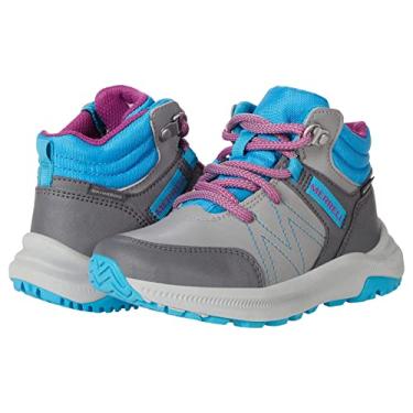 Imagem de Merrell Tênis de caminhada unissex infantil Greylock WTRPF, Cinza/Turq, 6 Big Kid
