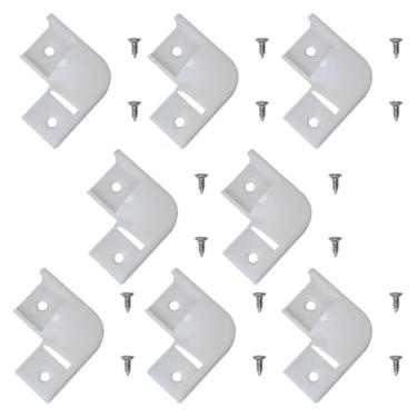 Imagem de DGBRSM 8 peças 16 x 16 mm conector de 90 graus tubo de alumínio manga de canto plástico em forma de arco placa de cobertura kit de canto externo perfil de alumínio kit de calha de luz para armários de
