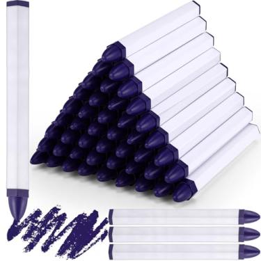 Imagem de MotiMind 60 peças de giz de cera industrial marcador de pneu de cera a granel para artesanato marcação detalhada em madeira serrada caixa de metal cerâmica vidro concreto plástico 11,3 cm x 1,1 cm