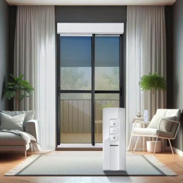 Imagem de Porta de Correr com Persiana integrada com Motor e Controle Remoto 2 F