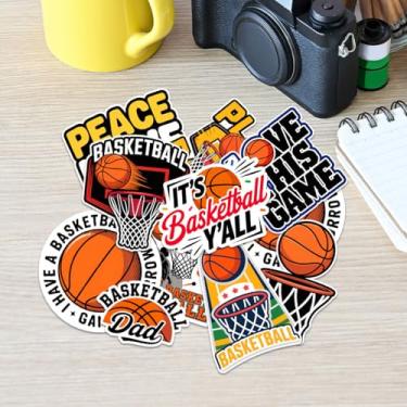 Imagem de 10 adesivos de basquete, citações engraçadas de basquete e provérbios de jogos, decalques de vinil à prova d'água para laptop, garrafa de água, caderno, capacete, presente para jogadores, treinadores