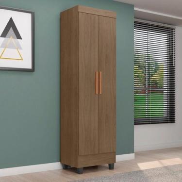 Imagem de Armário Multiuso 2 Portas com 4 Prateleiras com Pés Lite - Móveis Leão