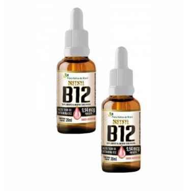 Imagem de 2x Vitamina B12 Metilcobalamina 9,94mcg Por Gota 20ml - Flora Nativa d