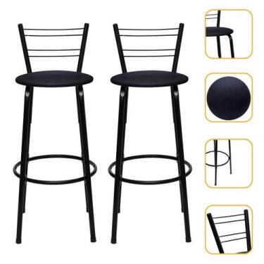 Imagem de Kit 2 Banqueta Bancos Alta Balcão Americana, Bar, Bancada, Cozinha Gou