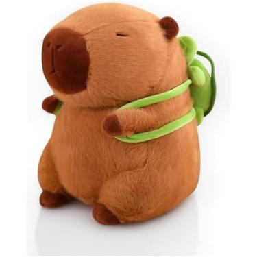Imagem de Capivara de Pelúcia Antialérgica Bichinho de Pelúcia (30 cm Tartaruga)