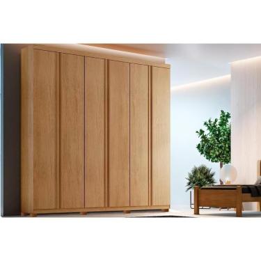 Imagem de Guarda Roupa 6 Portas Filadélfia E 4 Gavetas C- Pés Naturale - Rufato