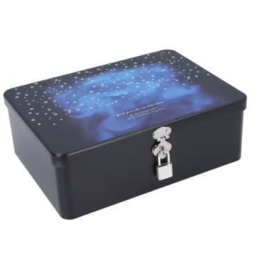 Imagem de RiToEasysports Recipiente de Bloqueio de Caixa de Metal de Folha de Flandres Com Tampa para Brincos de Jóias Colares Solução de Armazenamento Seguro Presentes das Crianças