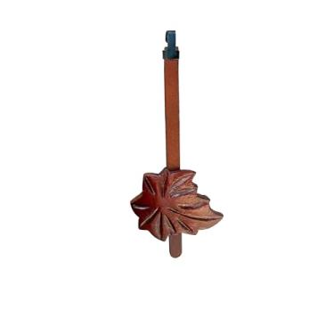 Imagem de POBKING Relógio cuco, pêndulo, folha de ácer, 6,3 cm, marrom novo, comprimento de 15,5 cm