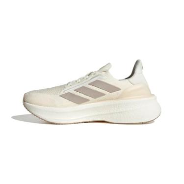 Imagem de adidas Tênis de corrida feminino Ultraboost 5X, Branco/Wonder Taupe/Wonder White, 40