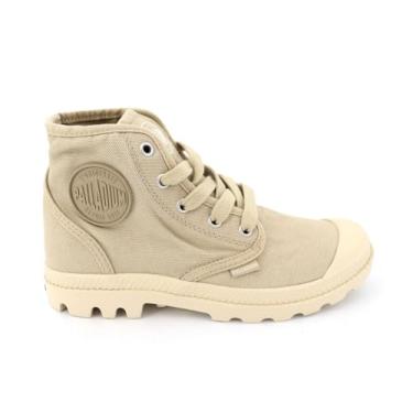 Imagem de Palladium Tênis feminino de cano alto, bege (Sahara F85), 39, Bege (Sahara F85), 9