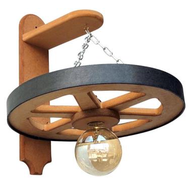 Imagem de Arandela Luminária Roda De Carroça