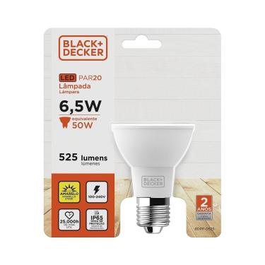 Imagem de Lâmpada Led Par20 100-240v 2700k 7w Irc 80 Ip65 Black=decker