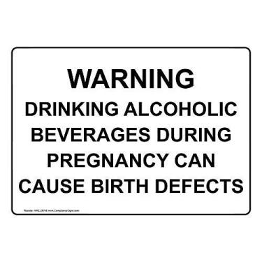 Imagem de Lilyanaen Novo sinal de metal de alumínio aviso bebendo bebidas alcoólicas durante a gravidez para ambientes externos e internos 30,5 x 20,3 cm