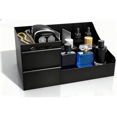 Imagem de Pebblini Organizador de colônia para homens, organizador de perfume, suporte de colônia para bancada, cômoda ou quarto, presente para homens