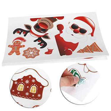 Imagem de ZJchao 20 Adesivos Decorativos de Natal, Decalques de Parede de PVC Removíveis para Porta de Espelho de Geladeira de Vidro, Com Design DIY para Decorações de Festas de Fim de Ano