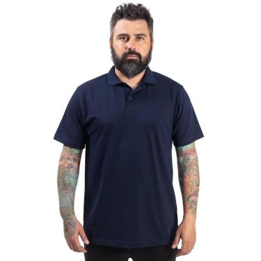 Imagem de Camisa Polo Azul Marinho Lisa Para Personalizar Uniformes-Unissex