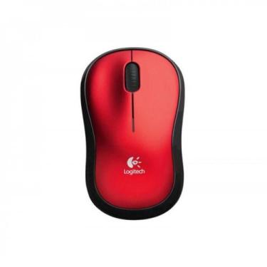 Imagem de Mouse Logitech Sem Fio M185, Vermelho