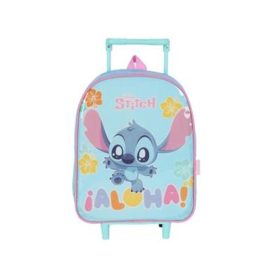 Imagem de Mini Mochila Rodinhas Creche Escolar Lilo Stitch Disney - Luxcel