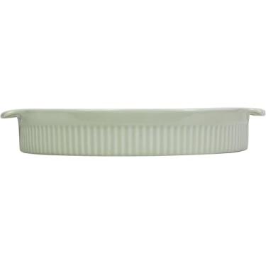 Imagem de Germer, Travessa redonda em porcelana, modelo assar ou servir, Funda, refratária, Ø 25 cm, 1600 ml, Verde