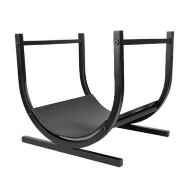 Imagem de Luocute Rack de Lenha, Suporte de Toras de Ferro Resistente Com Design Estável que Economiza Espaço para Armazenamento de Lenha Interno e Externo, Racks Externos de 17x15x16 pol., Fácil
