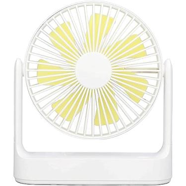 Imagem de YWangQiang Ventilador de pé Mini ventilador de 4 velocidades ajustáveis, ventilador oscilante de mesa de carregamento USB, ventilador 3 em 1 leve e portátil montado na parede silencioso (branco)