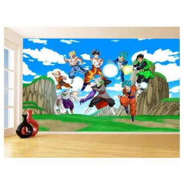 Imagem de Papel De Parede Dragon Ball Goku Vegeta Anime 3,5M Dbz476 - Você Decor