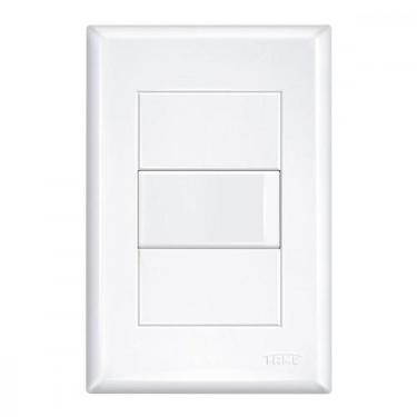 Imagem de Conjunto Fame Evidence 4X2 Branco Com Placa(1Paralelo) 16A
