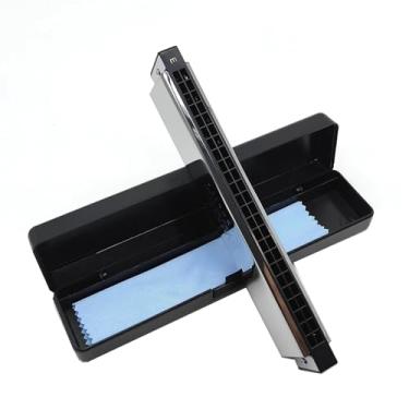 Imagem de Gaita polifônica profissional de 24 furos em tom C, vários timbres para iniciantes, tremolo profissional (chave de E)