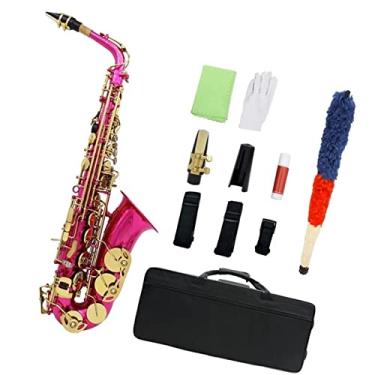 Imagem de E Flat Saxofone Alto Profissional Latão Banhado a Ouro Instrumento Profissional de Desempenho de Saxofone (Cor: 1)