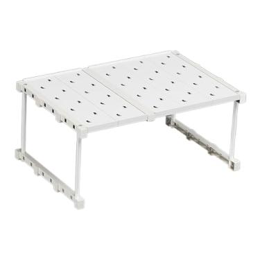 Imagem de IEUDNS Organizador de Armário com Prateleira para Guarda-Roupa, Armário Organizador de Despensa, Suporte para Livros, e Copos para Escritório em Casa, 35cm to 55cm X 25cm