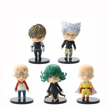 Imagem de Conjunto de bonecos, 5 peças, coleção de anime One Punch Man Saitama, 9-11 cm