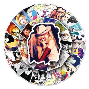 Imagem de Pacote de adesivos Madonna Anime, 50 unidades de adesivos decorativos de desenhos animados