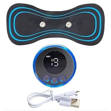 Imagem de Mini Massageador Pulso Elétrico Portátil Recarregável - Ideal Para Dor Muscular Pescoço Coluna Costas Pernas e Braços - Relaxante - Anti-Stress