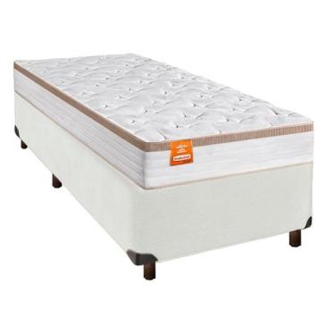 Imagem de Colchão Solteiro Molas Ensacadas + Box Branco - Isis - Inducol