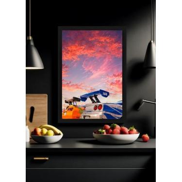 Imagem de Quadro Nissan Skyline Gtr com Vidro e Moldura Preta Tam:A4 - Spark Loj