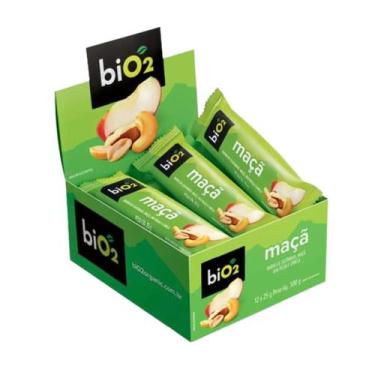 Imagem de Barra de Castanhas  Maça Vegana BiO2 Nuts CX 12 Barrinhas - Bio02