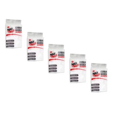 Imagem de Kit 5 Esponja Magica Apaga Manchas Inox Cerâmica Vidro Limpa