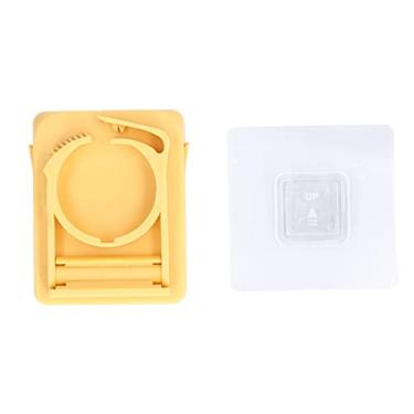 Imagem de Prateleira para chuveiro, suporte para garrafas de shampoo, organizador de armazenamento ajustável para montagem na parede para banheiro, cozinha, escritório, plástico doméstico, (Amarela)