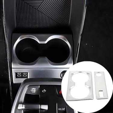 Imagem de Acabamento de suporte de copo de carro ABS compatível com BMW X1 U11 2023 2024, tampa da moldura do suporte de copo de água do console central, suporte de xícara de café do banco dianteiro, acessórios