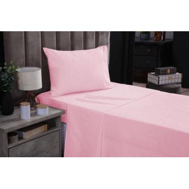 Imagem de Jogo de Lençol SOLTEIRO 3 peças 200 FIOS 100% Algodão Cama Box com Len