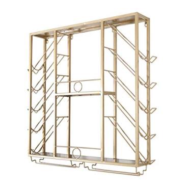 Imagem de APUM Rack de armazenamento de prateleira de parede, suporte de garrafa de vinho, rack de vinho de teto, rack de armazenamento de teto ajustável, prateleiras multifuncionais, vários tamanhos