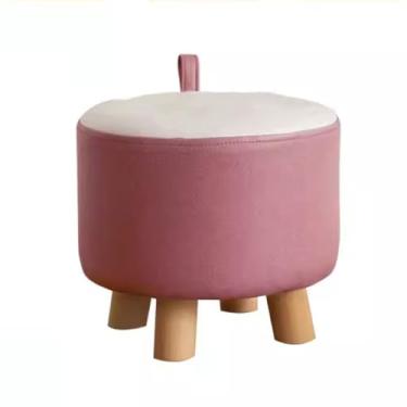 Imagem de FAMEOYA Banco de armazenamento de corredor, banco de sapatos, banco baixo, banquinho pequeno, banco de troca de sapatos para casa, moderno, minimalista, sala de estar, sofá, pedal, corredor, banco de