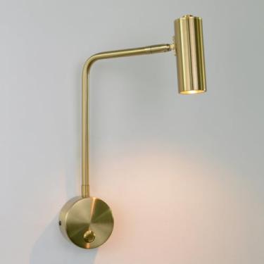 Imagem de Luminária de parede de cristal vintage ajustável com interruptor, braço giratório, dourada, para cabeceira, com vidro verde e soquete E27. Luminária de parede decorativa florentina para sala